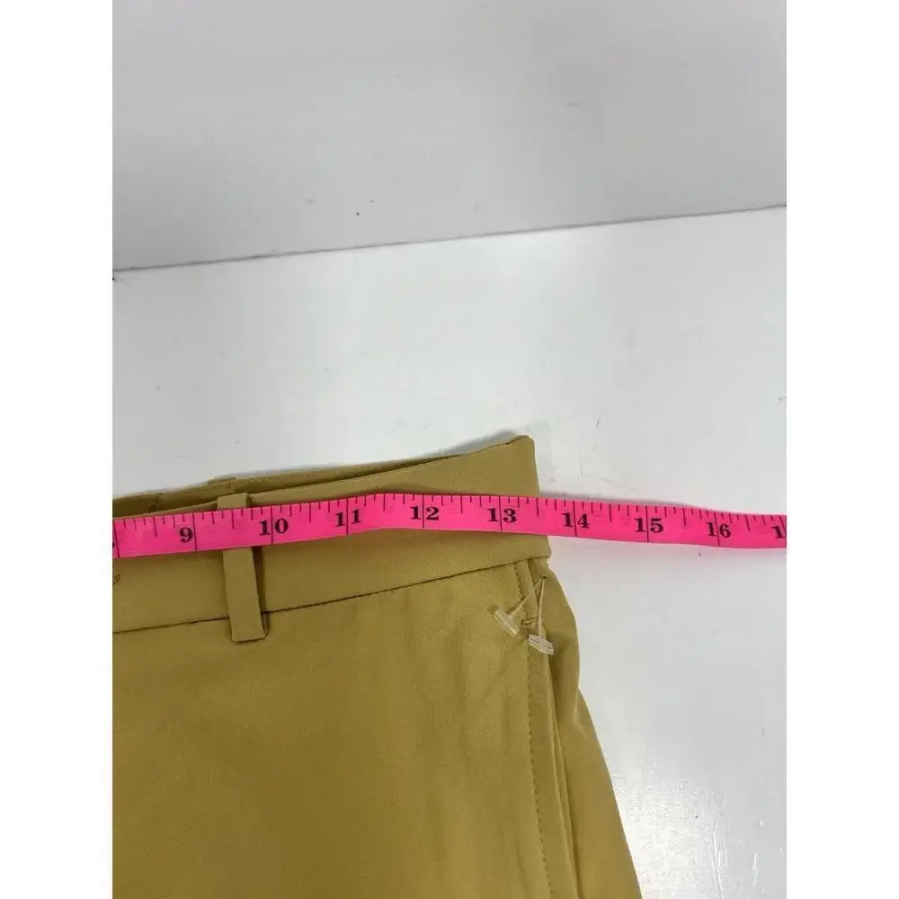 Nike Youth Sz Med Tan/Gold Golf Flex Performance Chinos Shorts NWT
